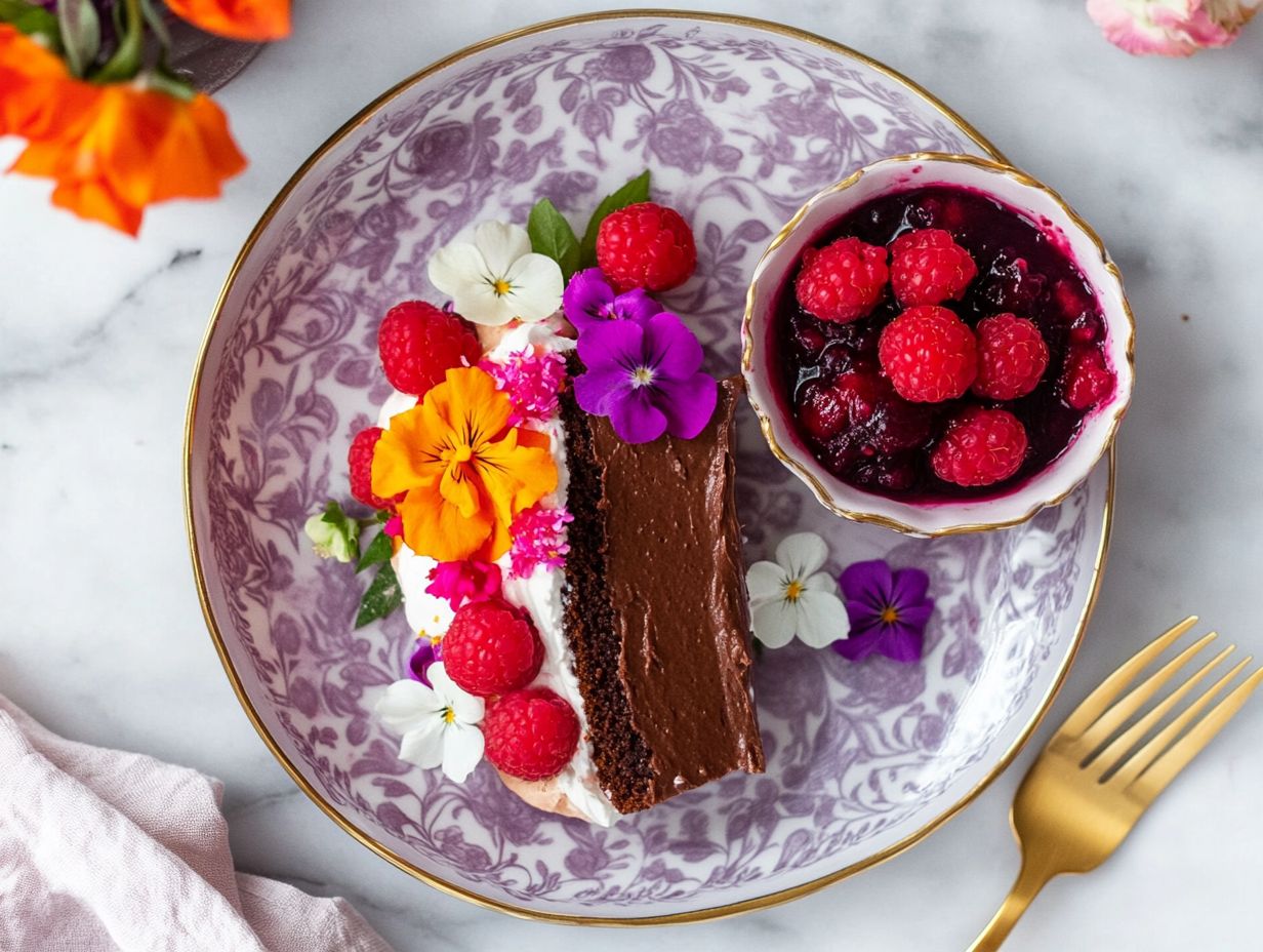 Colorful presentation of gluten-free desserts