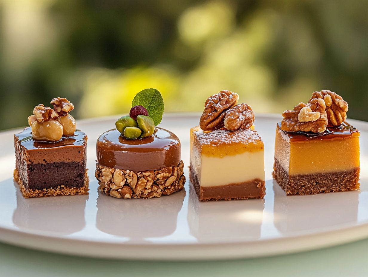 Desserts featuring seasonal nuts