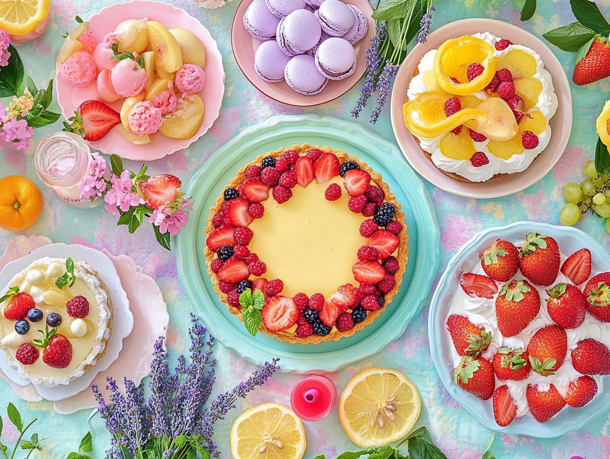 Colorful desserts to celebrate spring