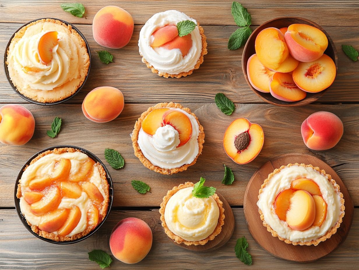 Delicious peach desserts