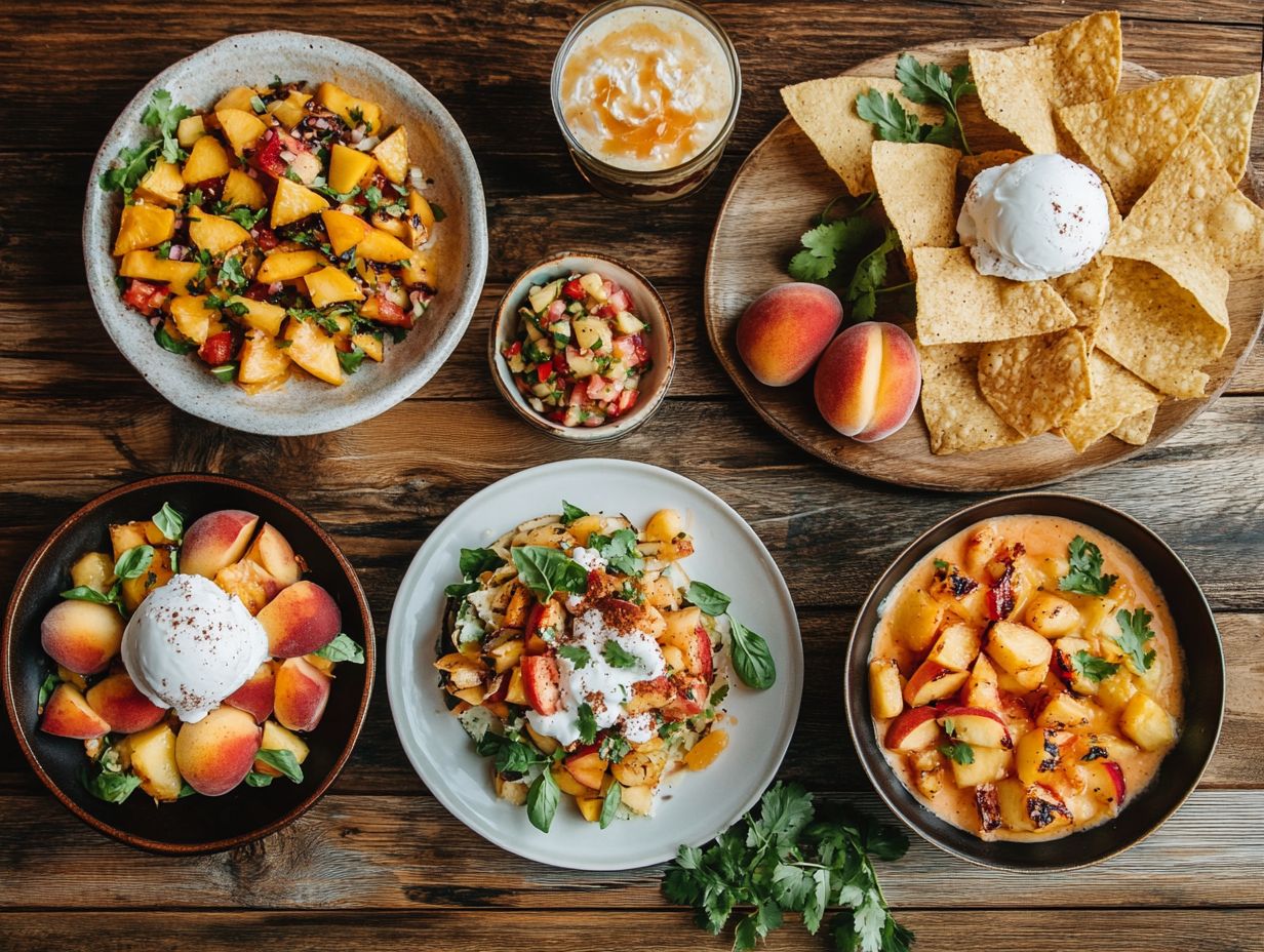 Delicious peach salsa on a plate