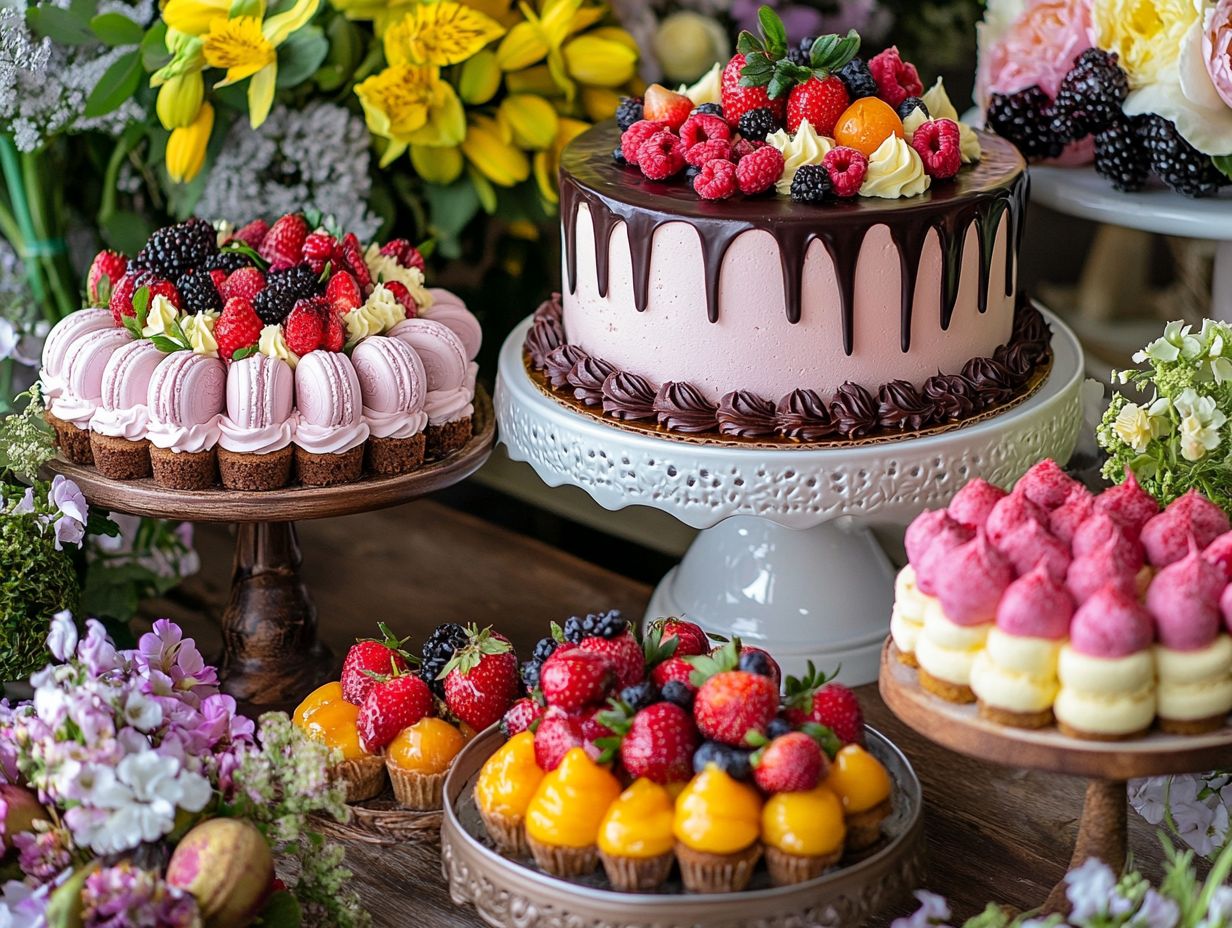 A delicious array of healthier desserts for Mother's Day celebration.