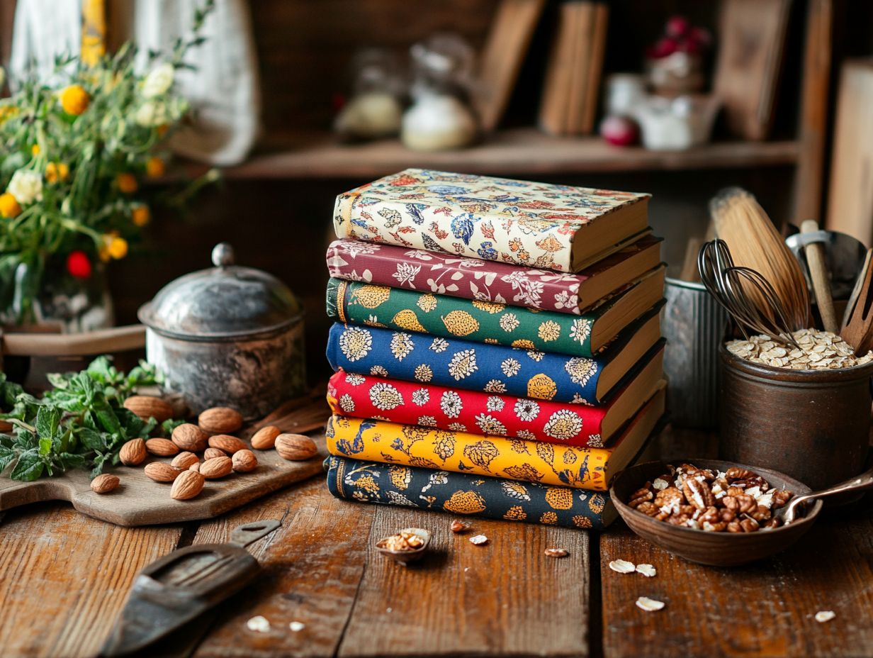 A selection of must-have cookbooks for plant-based cookies