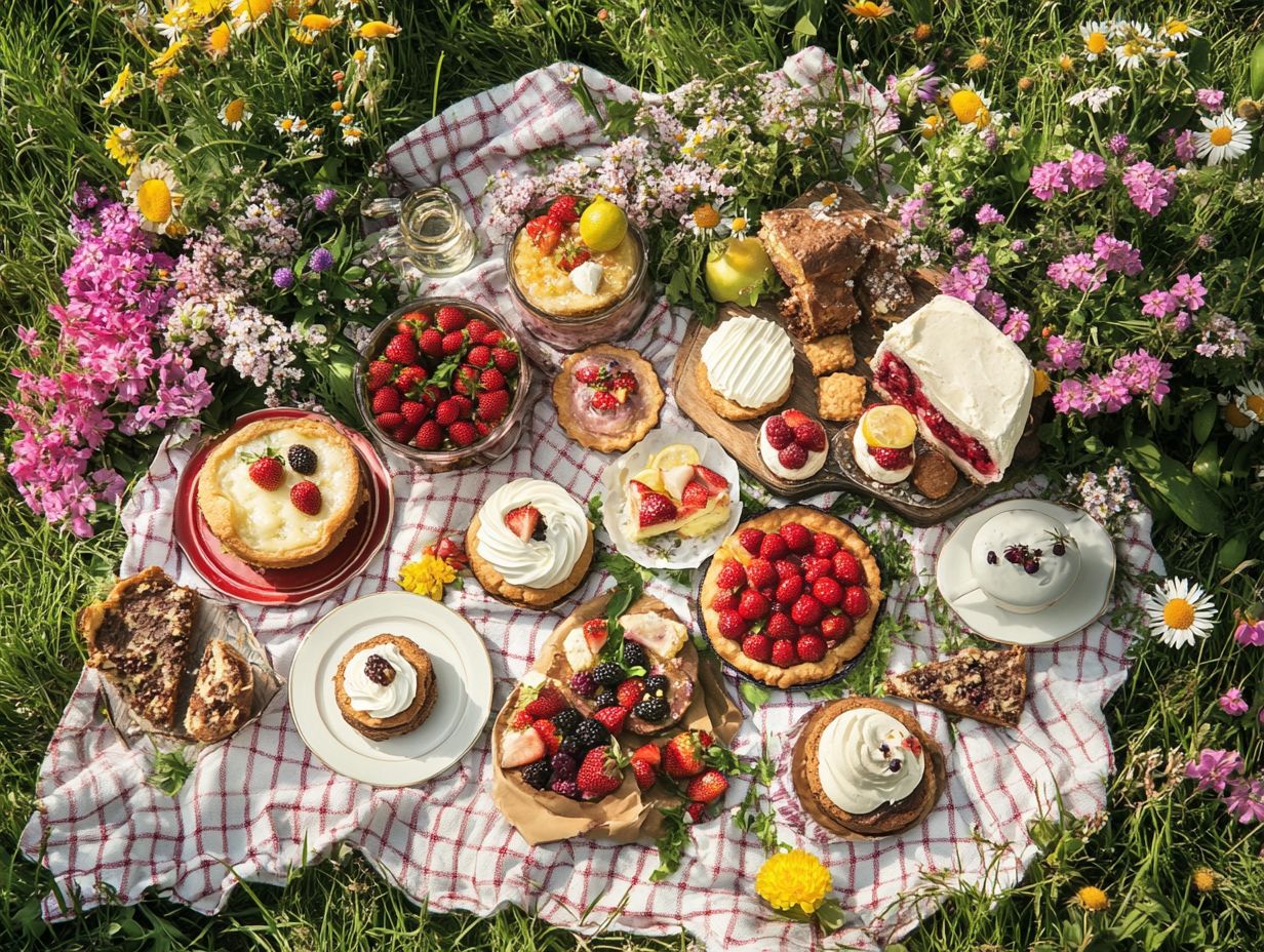 A selection of must-try desserts for your spring picnic