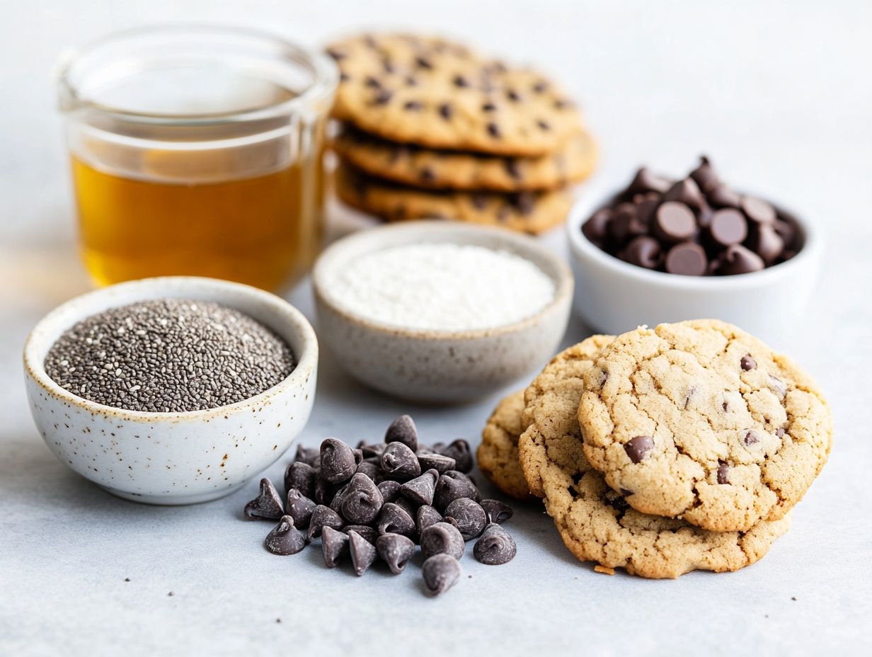 Delicious plant-based cookies on a baking sheet.