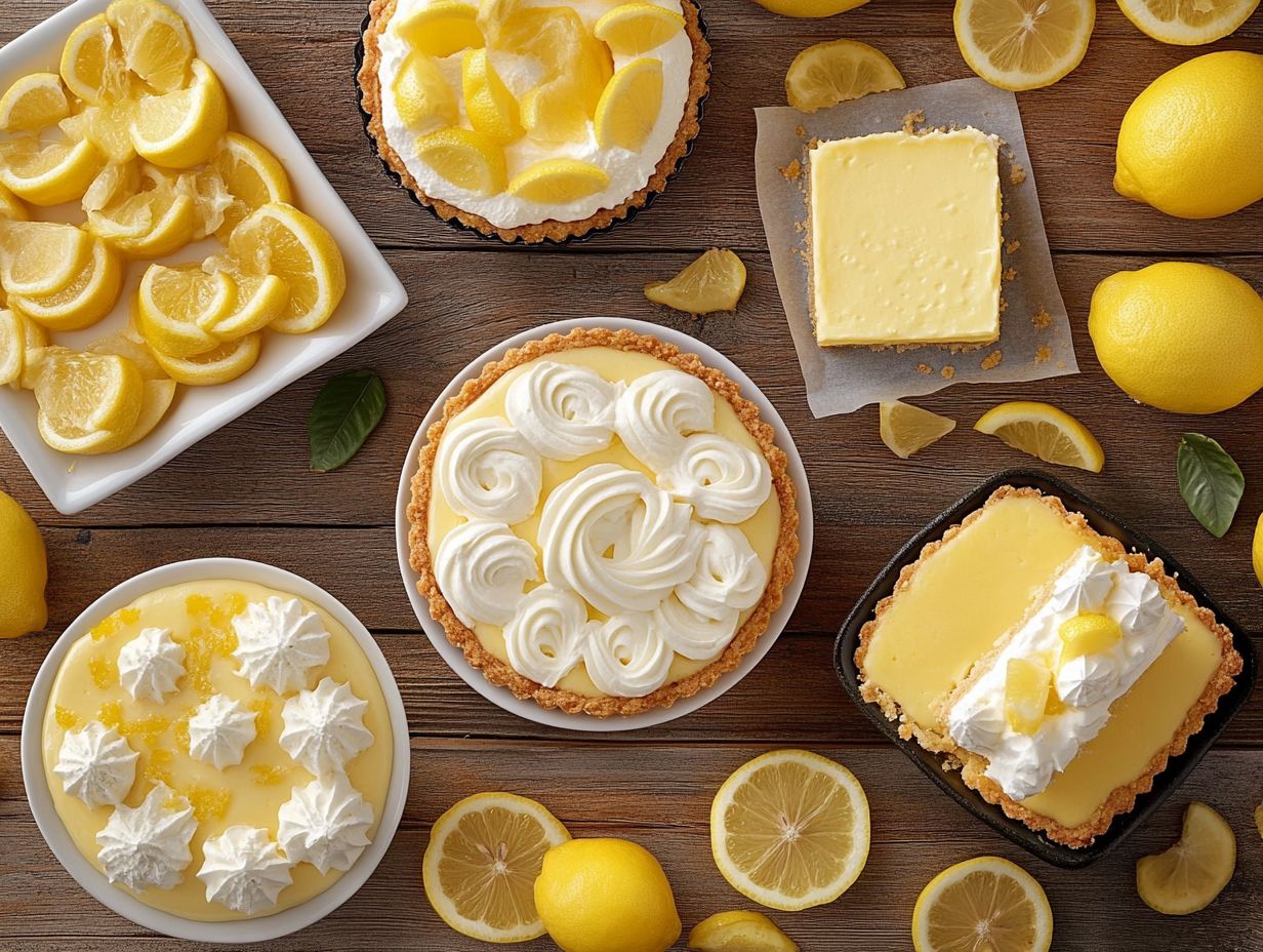 Image representing key takeaways on using lemons in desserts.