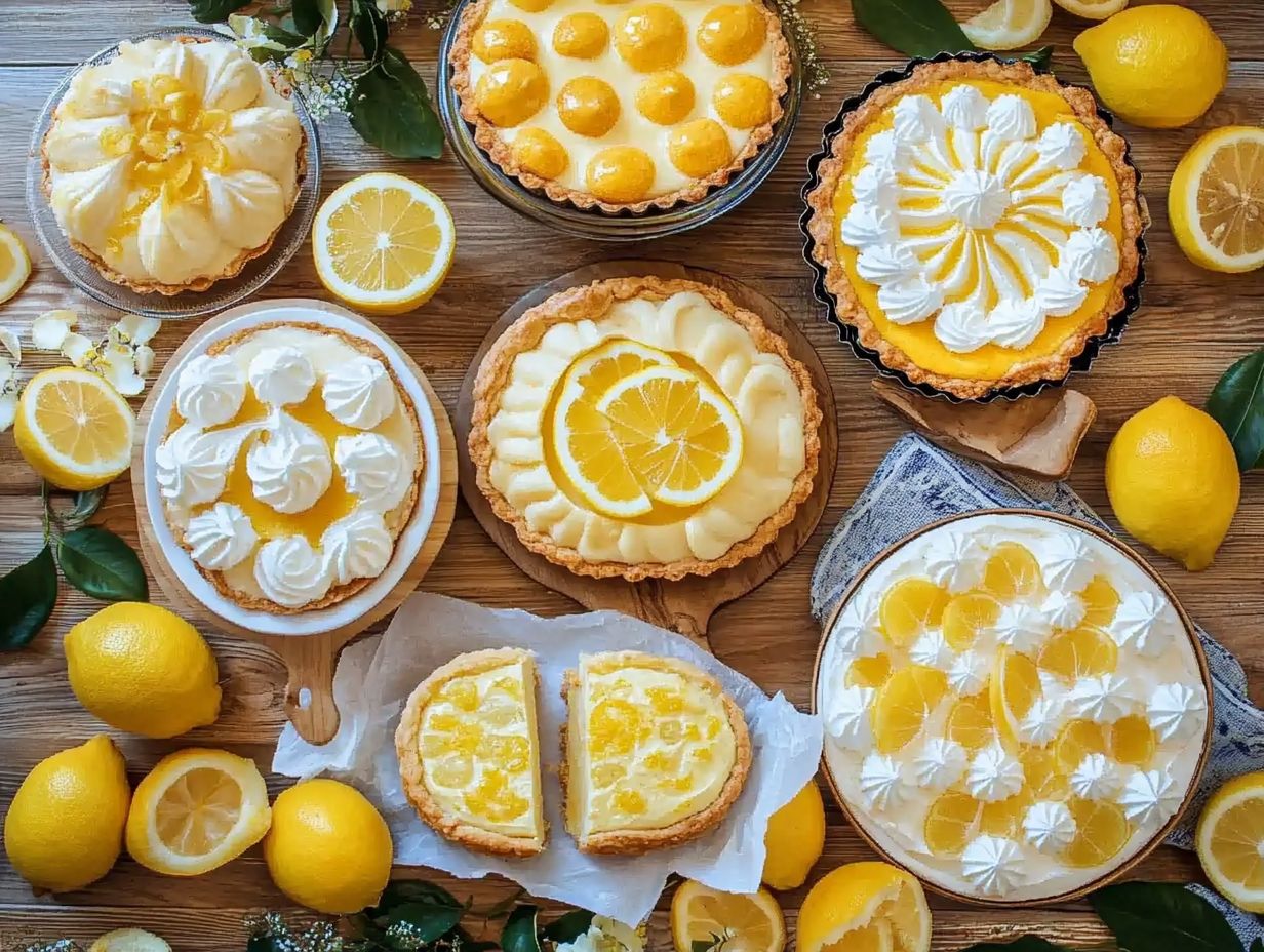 Creative ways to use lemons in desserts, showcasing various lemon-infused treats.