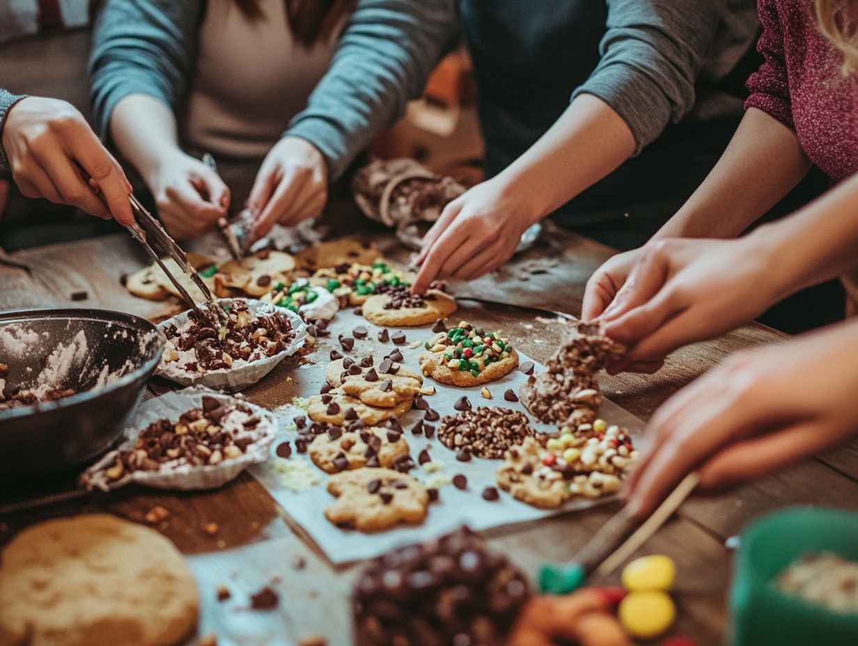 A variety of fun plant-based cookies