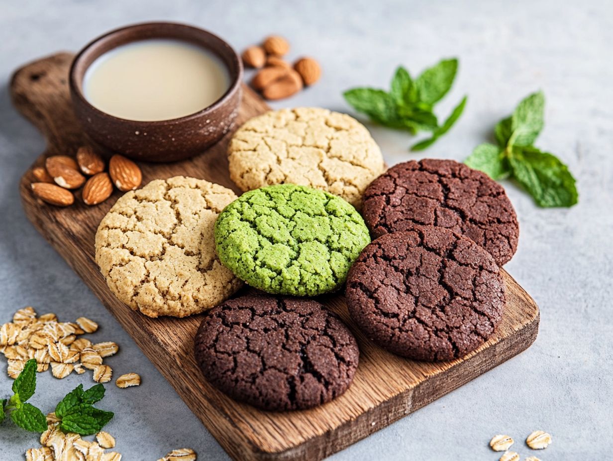 A delicious array of plant-based cookies to inspire your healthy diet.