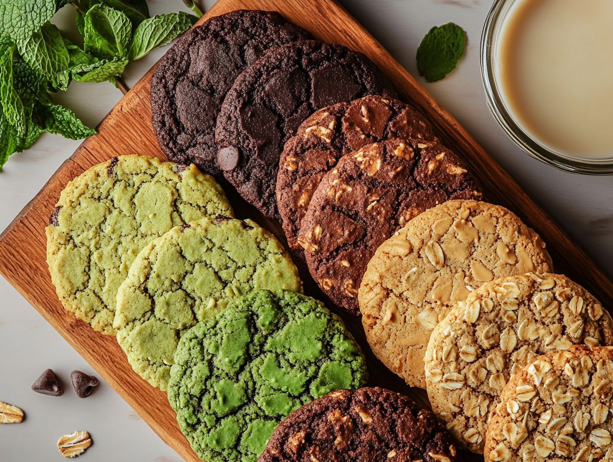 Delicious plant-based cookies displayed on a plate.