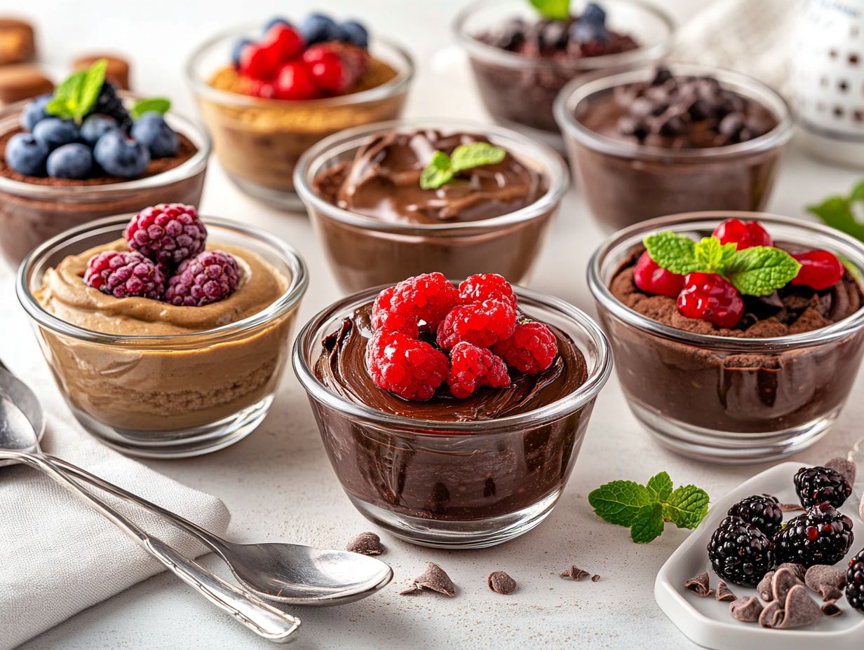 Image depicting frequently asked questions about healthy puddings