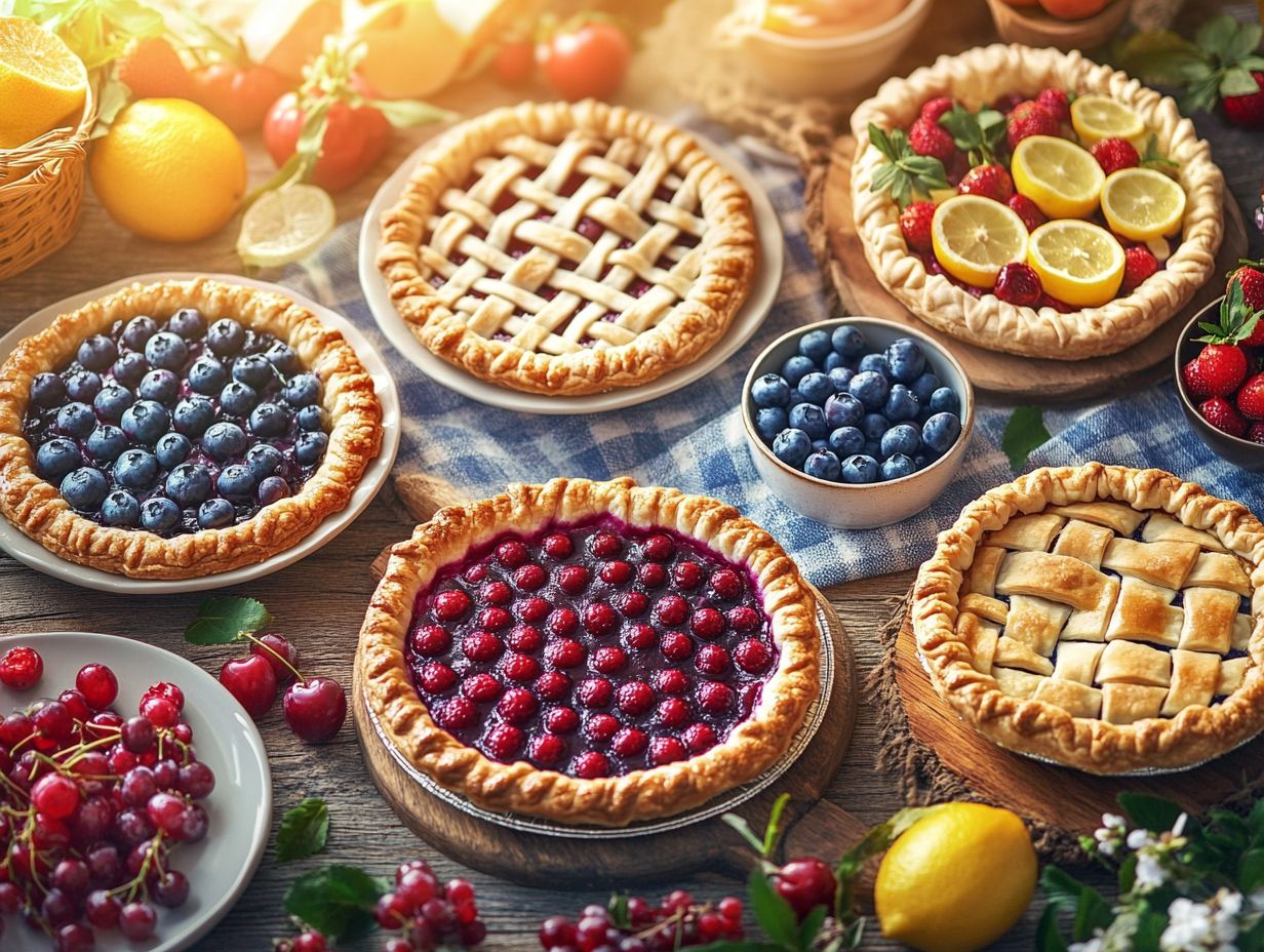 A selection of classic summer pies for gatherings