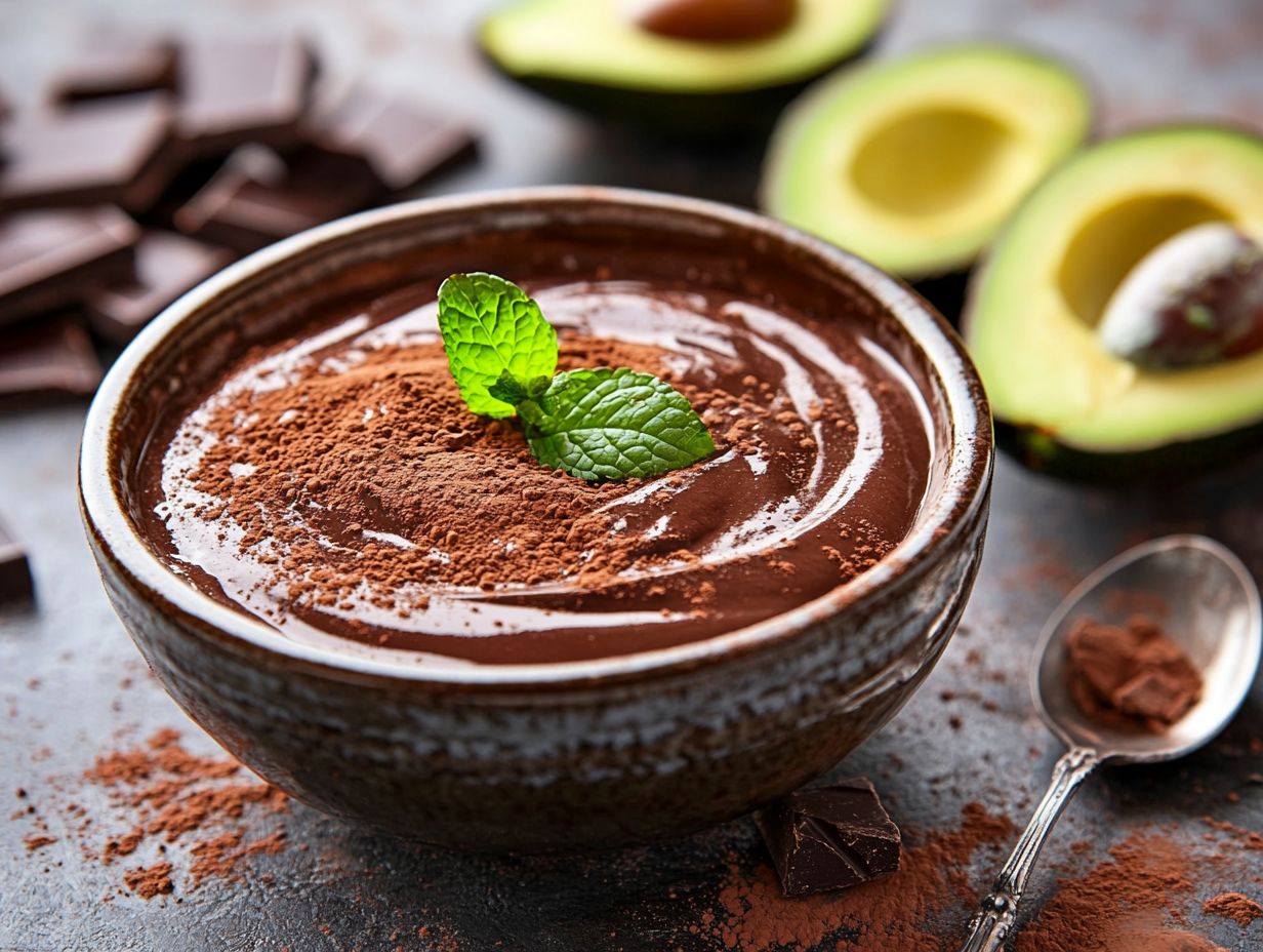 Delicious Creamy Avocado Chocolate Pudding