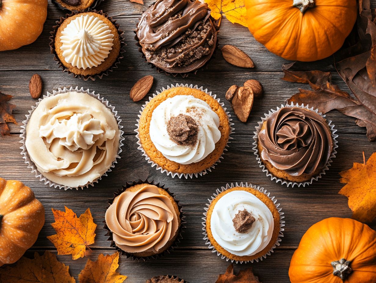 An assortment of delicious pumpkin spice desserts for fall and Thanksgiving