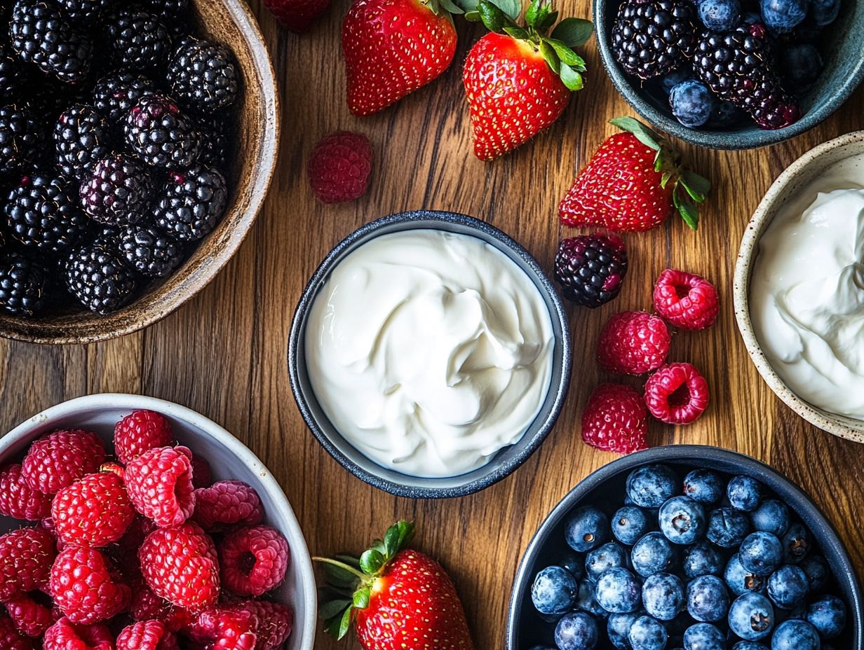 A colorful assortment of berries showcasing their use in delicious desserts.