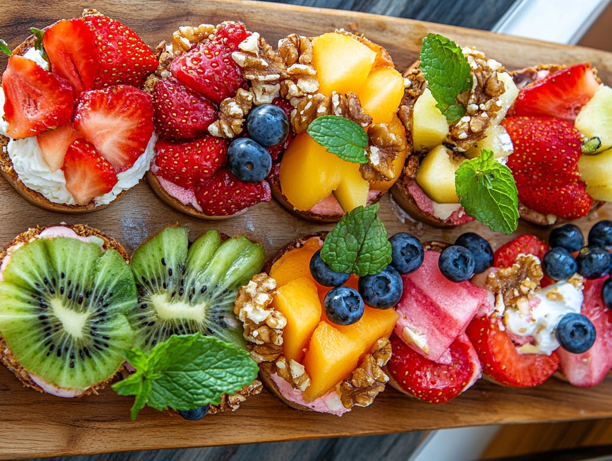 Colorful Fresh Fruits Garnishing a Delicious Raw Dessert