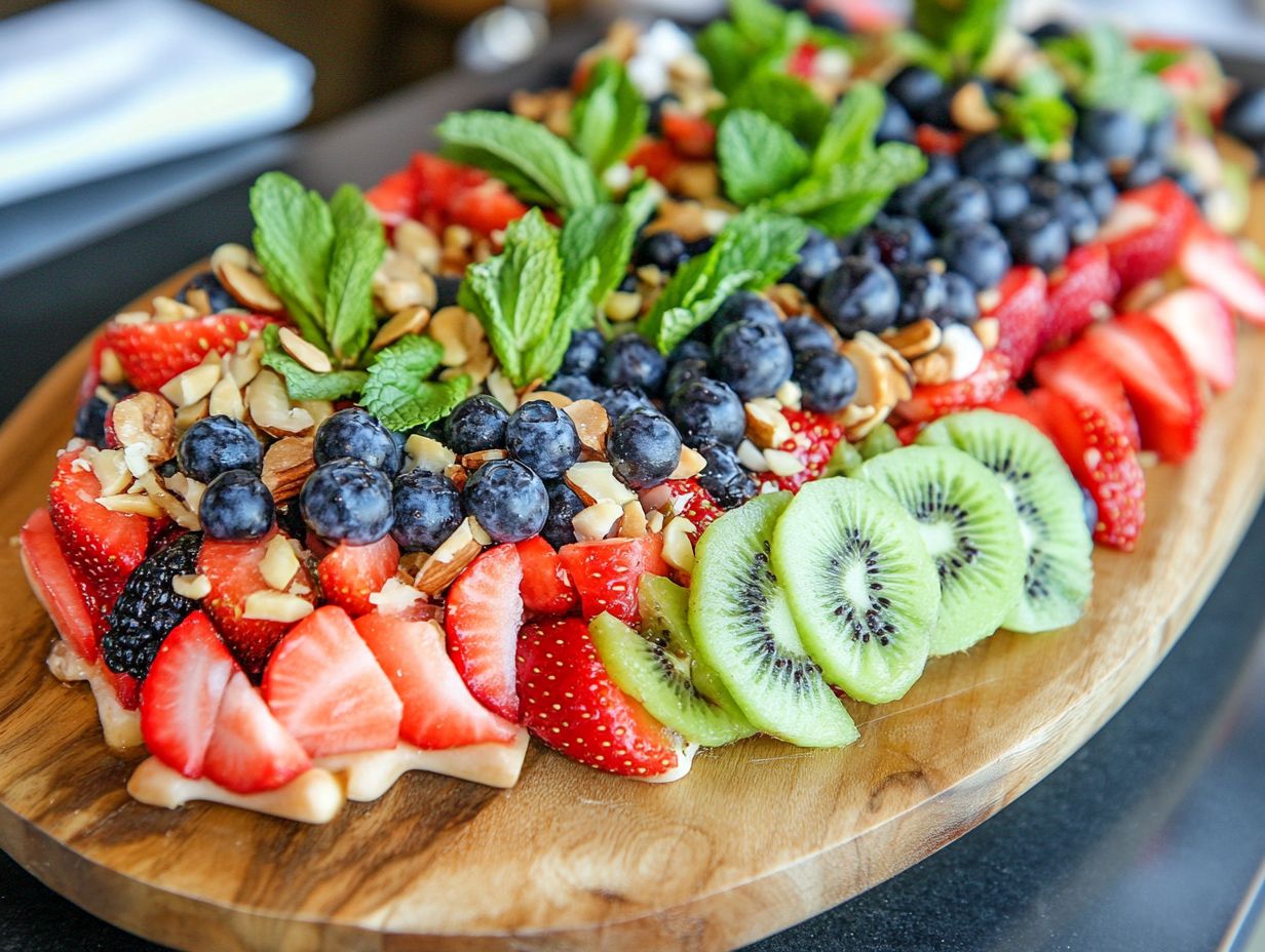 Seasonal fruits in a raw dessert to showcase cost-effectiveness