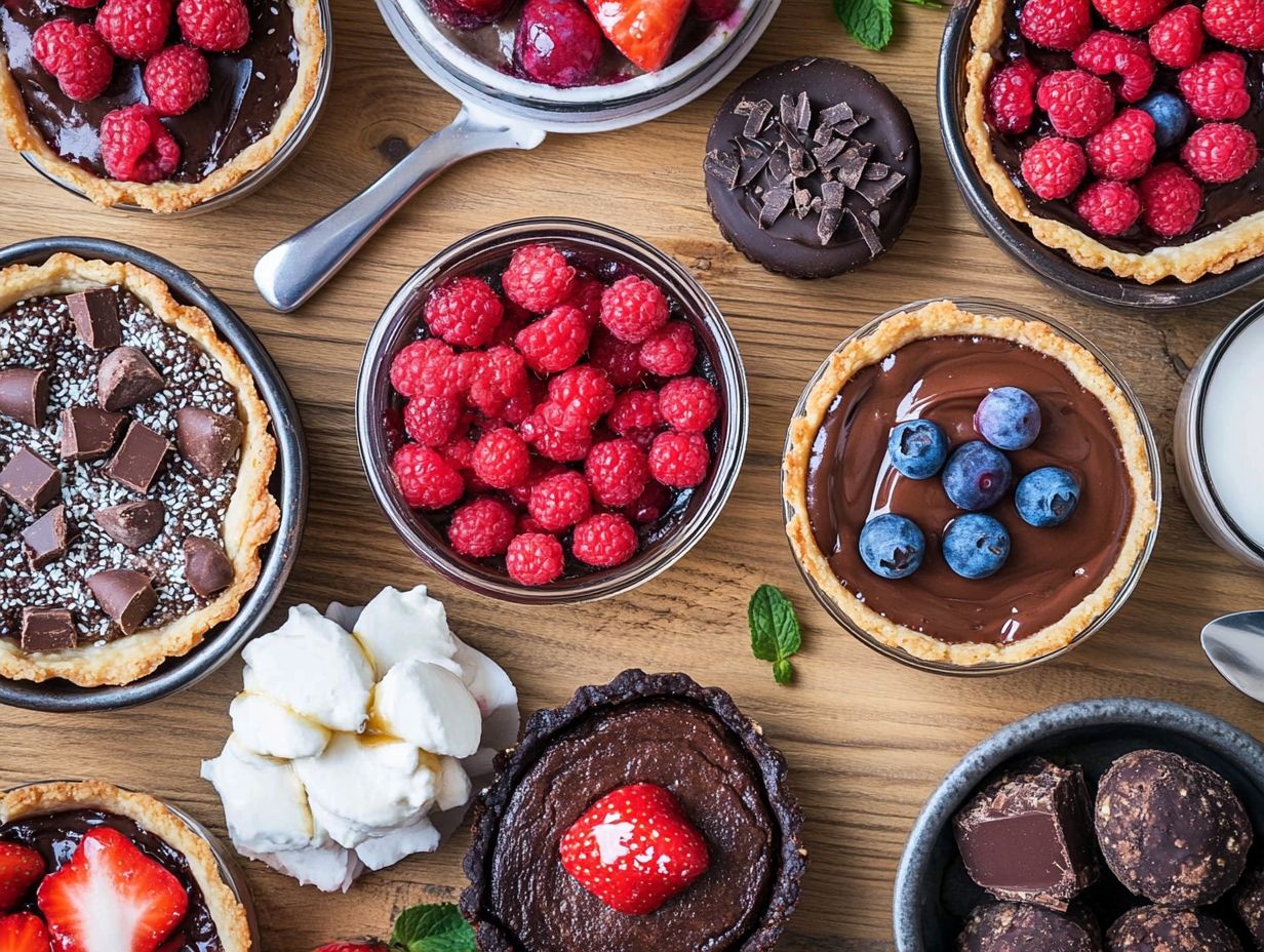 Delicious gluten-free and vegan desserts showcasing health benefits.