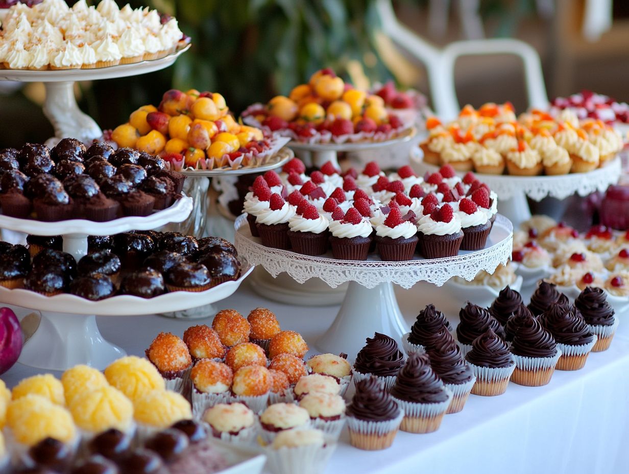 A festive spread featuring traditional holiday desserts