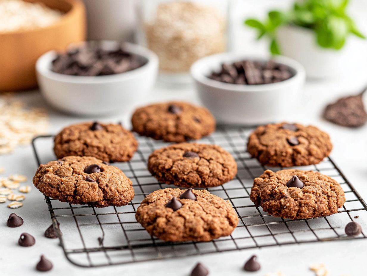 Image of delicious plant-based cookies on a plate