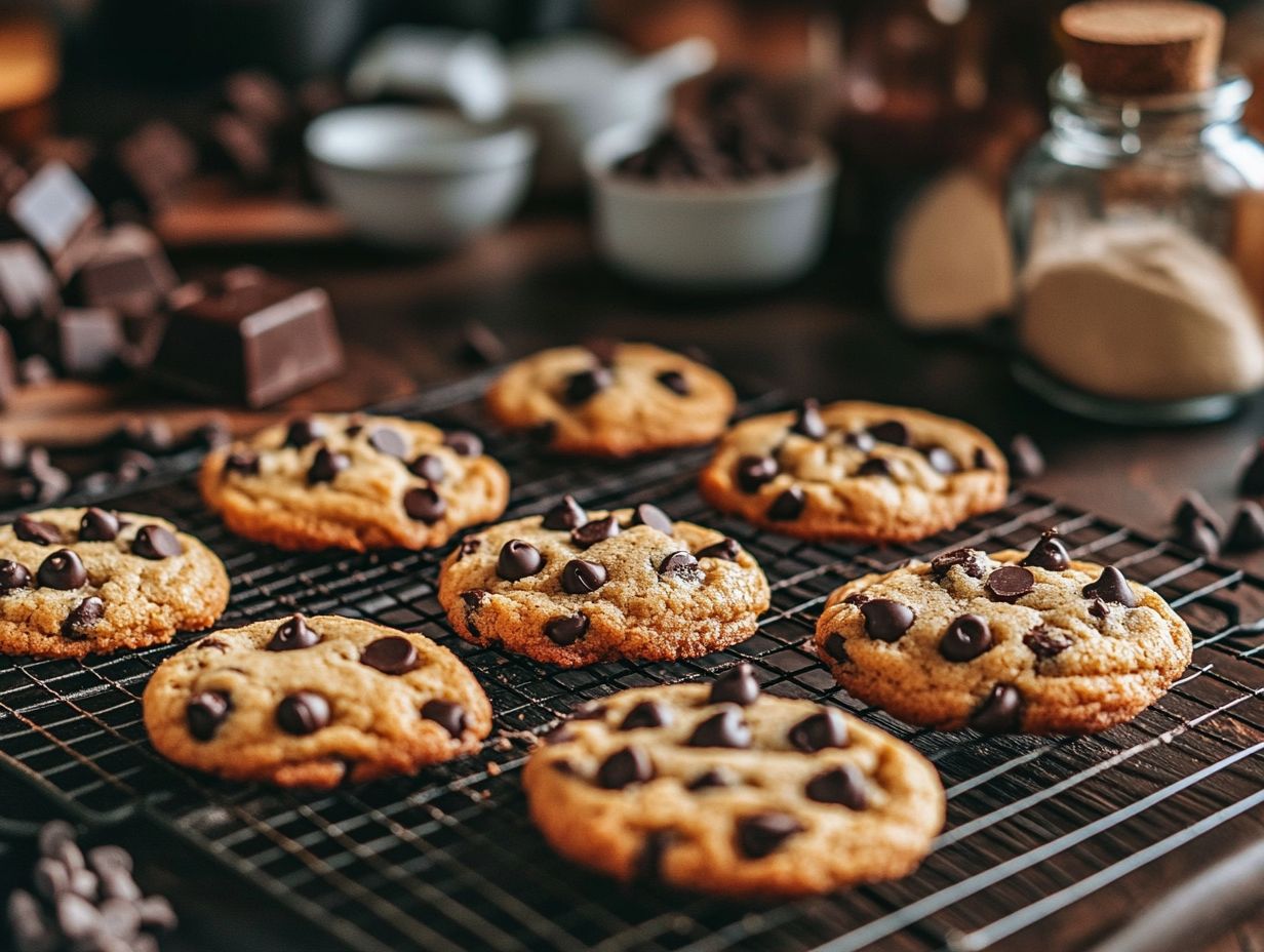 Ingredients for gluten-free chocolate chip cookies