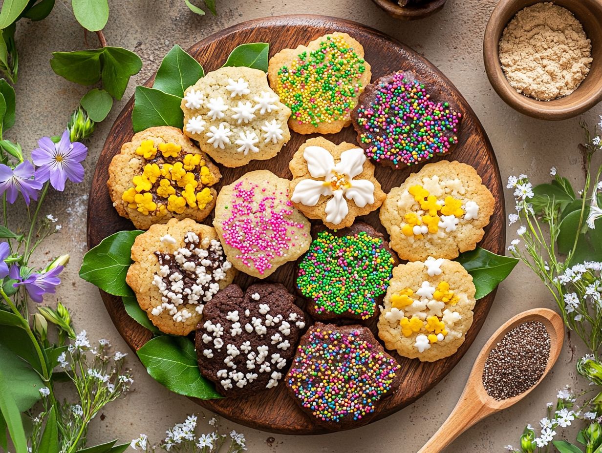 A delicious batch of plant-based cookies cooling on a rack