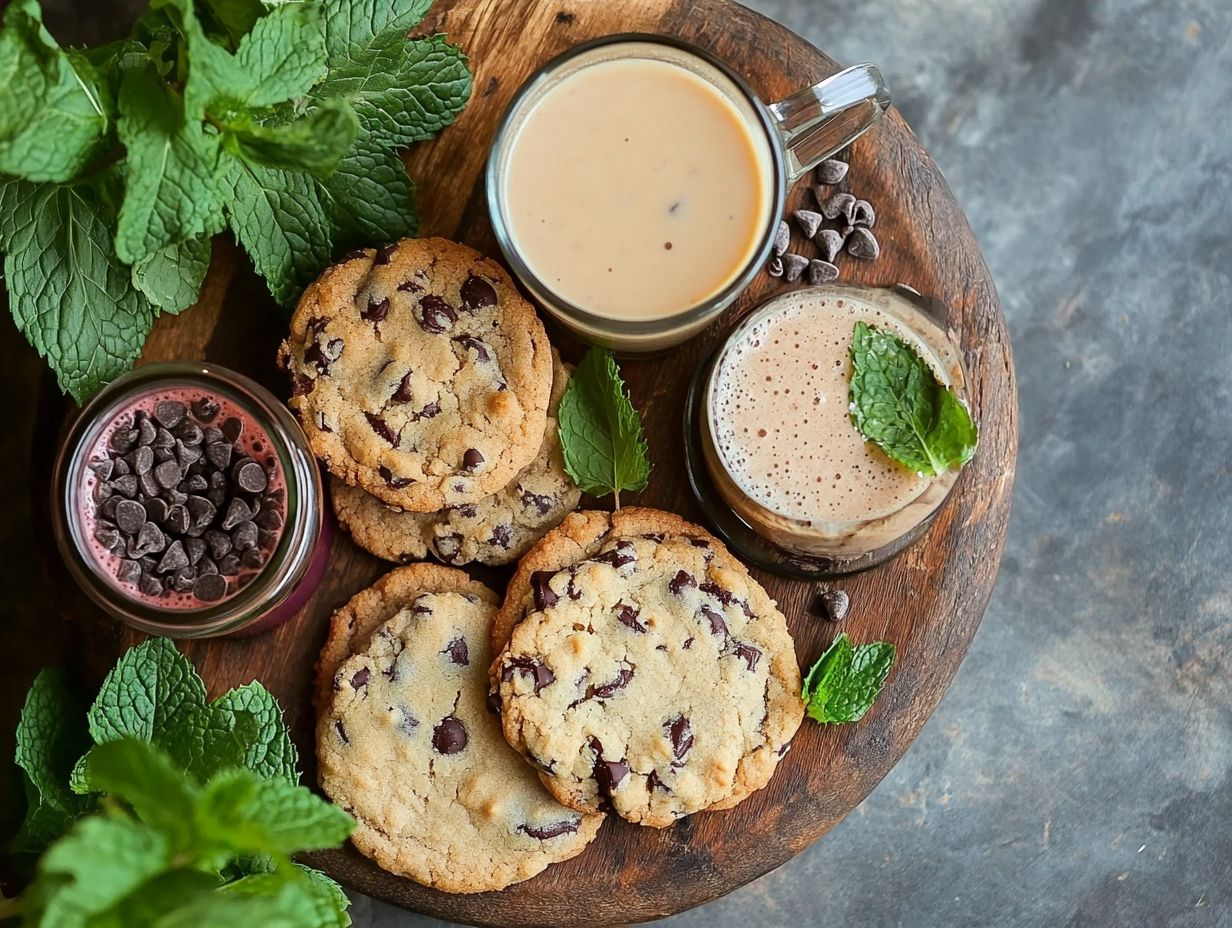 Visual representation of key takeaways for pairing plant-based cookies with beverages