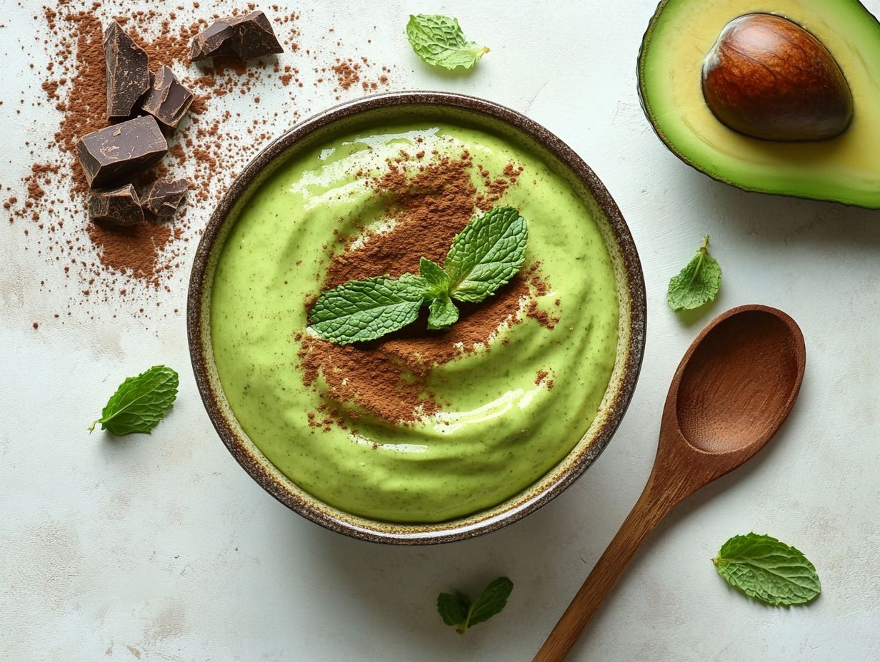 Can avocado be used in puddings?