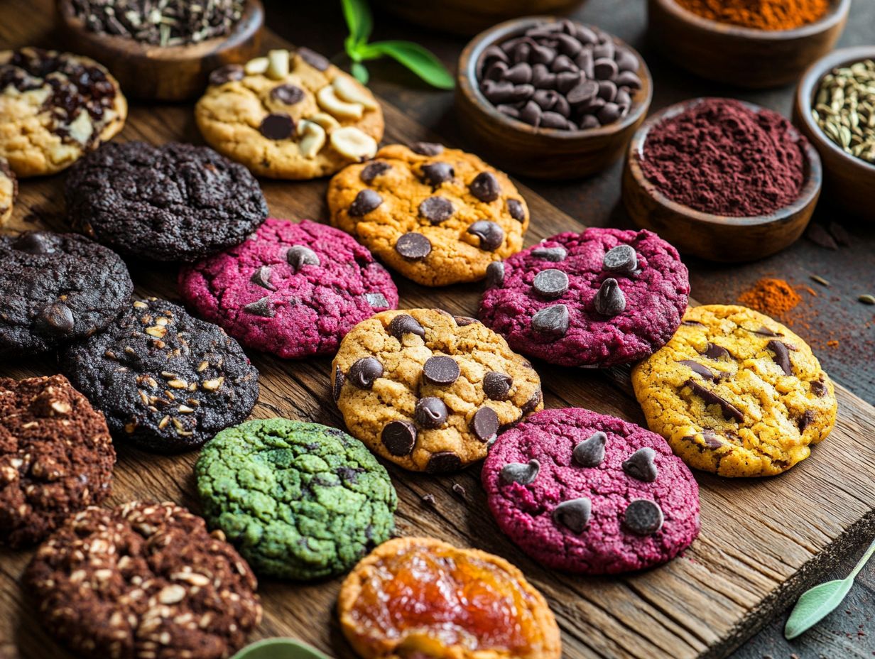 An assortment of delicious plant-based cookies