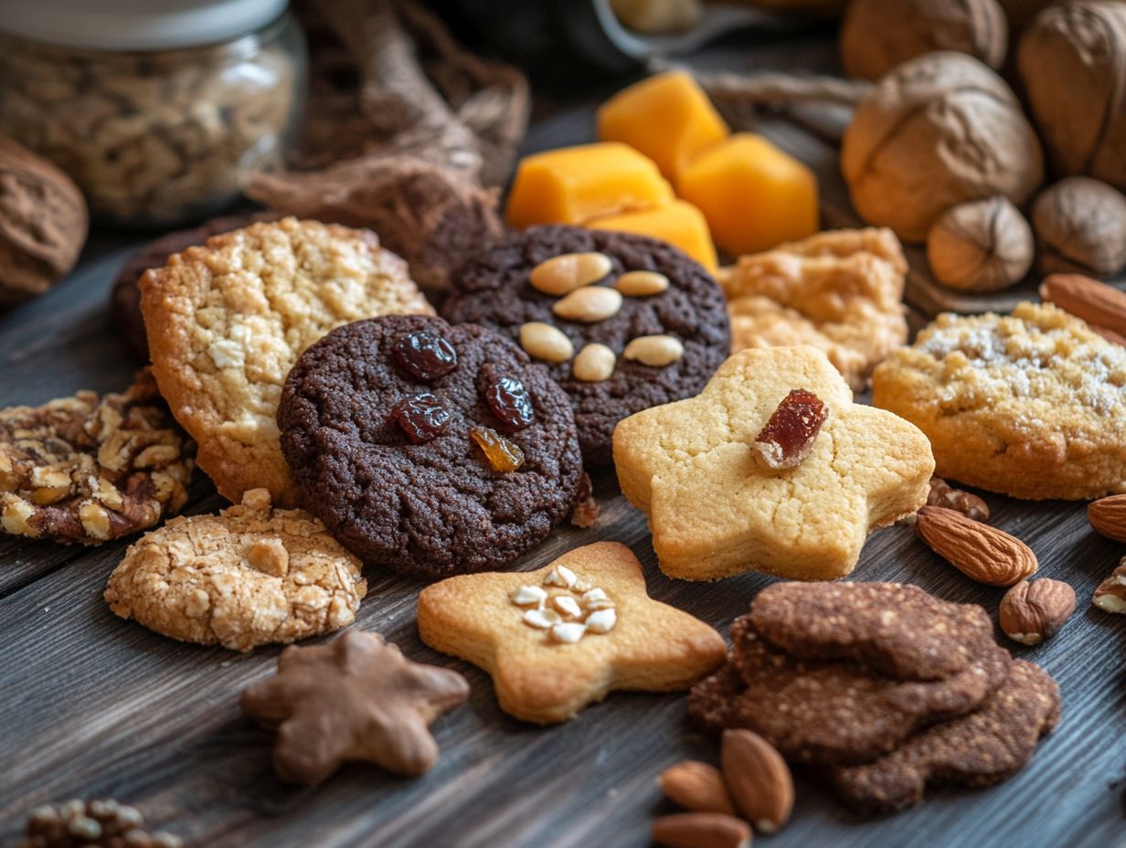 An assortment of homemade plant-based cookies