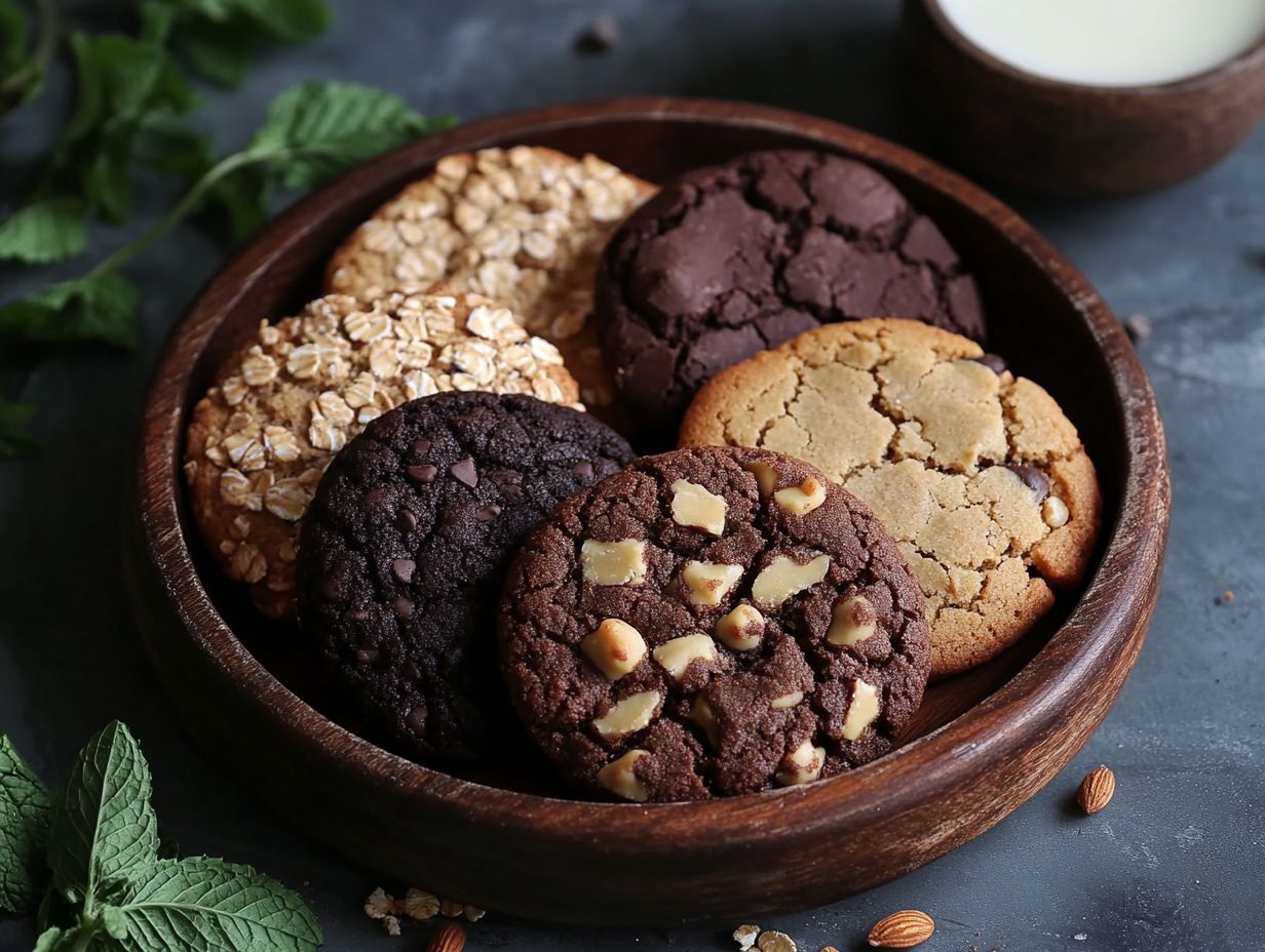 Delicious plant-based cookies available at local stores and online.