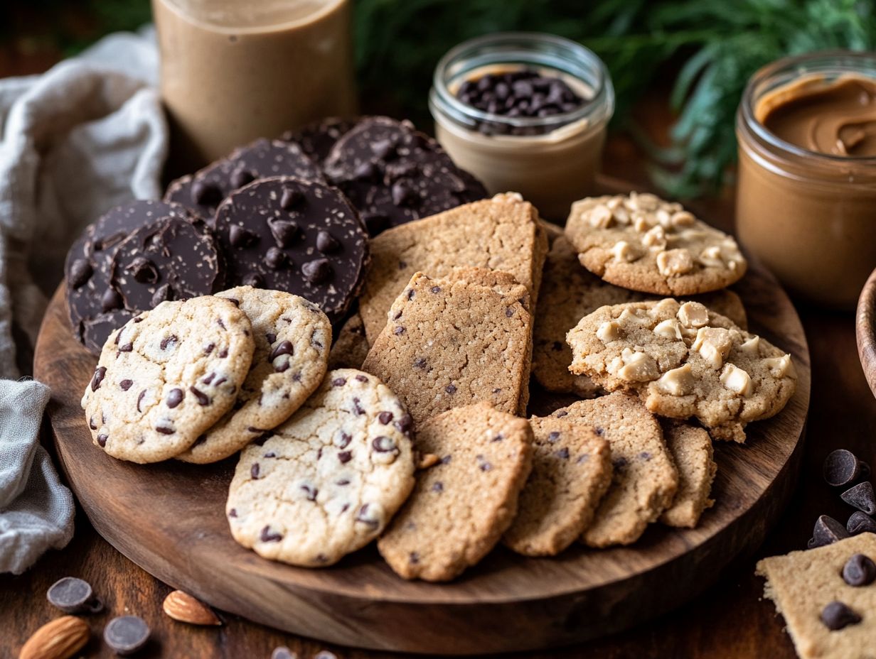 An assortment of delicious plant-based cookies that are allergen-friendly.