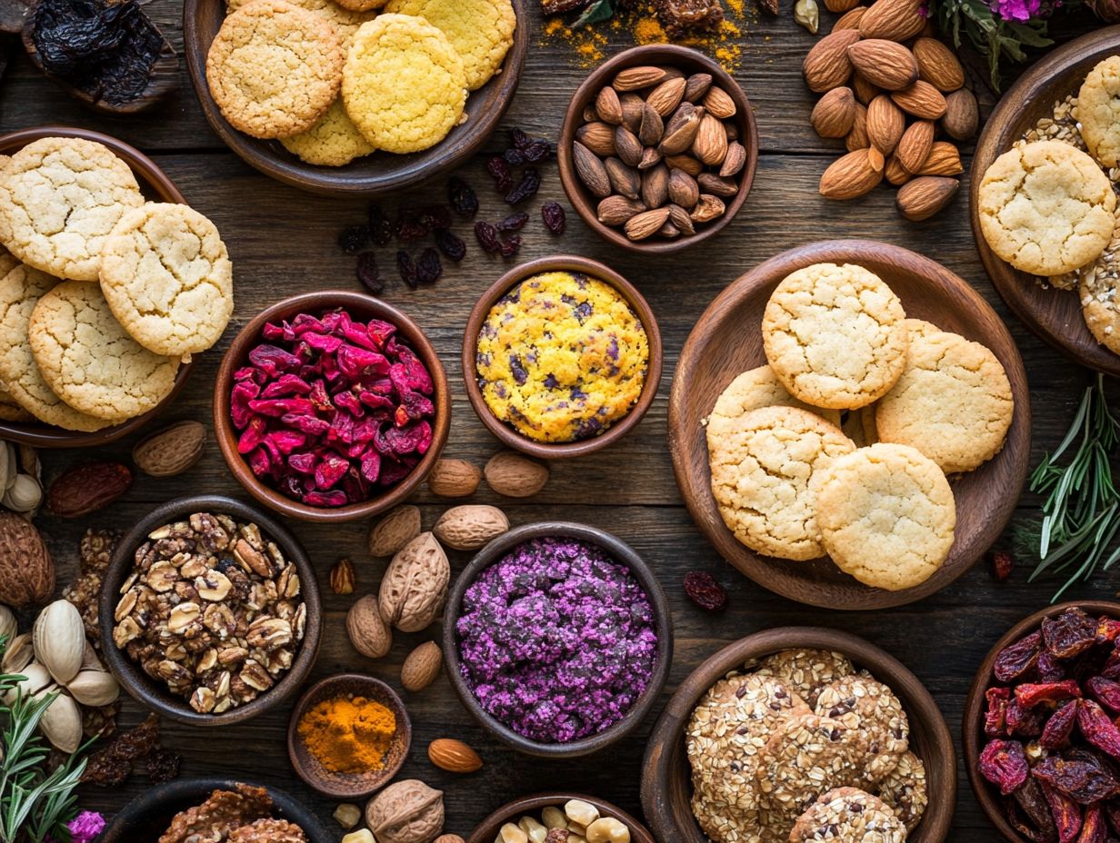 Flavor pairing illustration for plant-based cookies