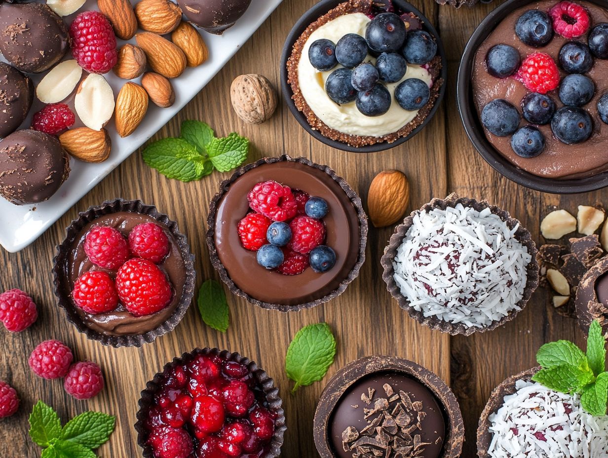 Image depicting raw desserts with a FAQ title