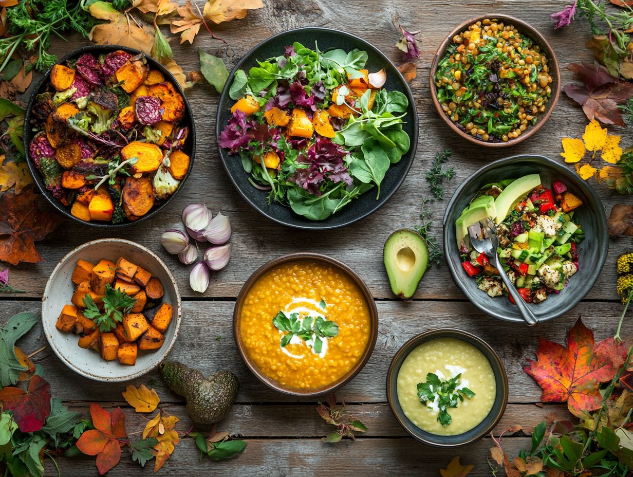 A bowl of Winter Squash and Lentil Curry, showcasing seasonal vegetables.