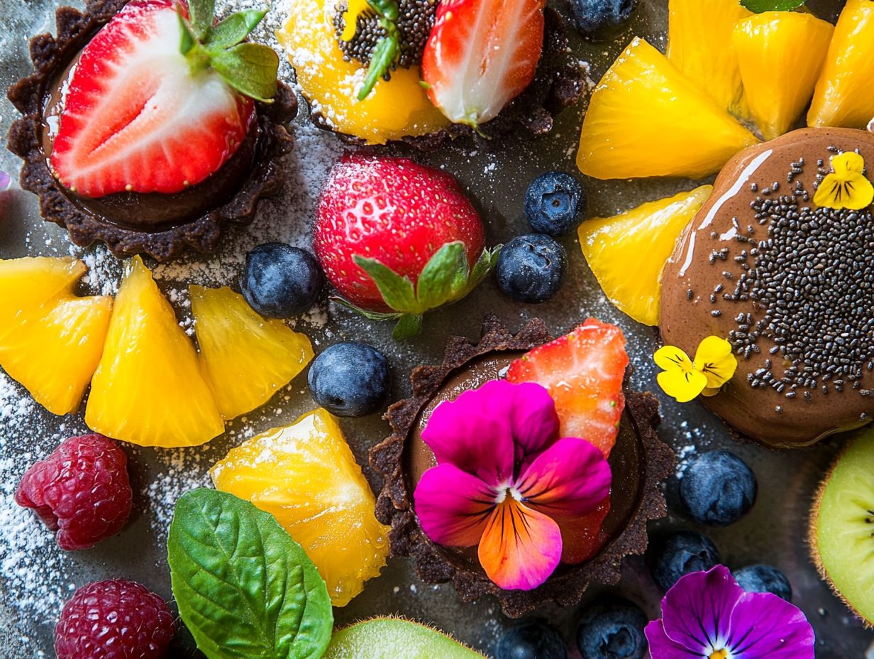 A beautifully plated raw dessert for casual gatherings showcasing vibrant colors.