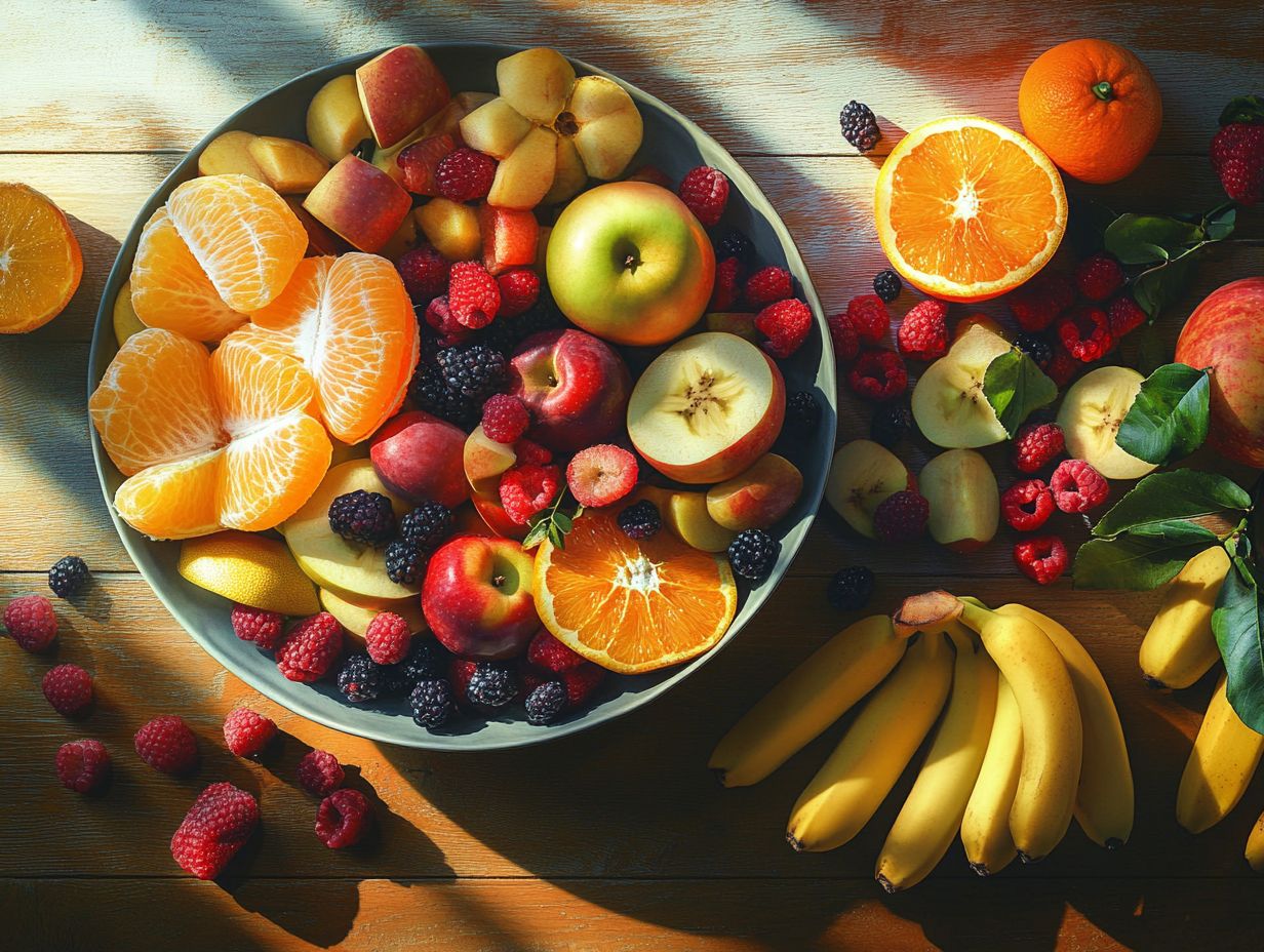 A bowl of fresh fruits promoting weight loss