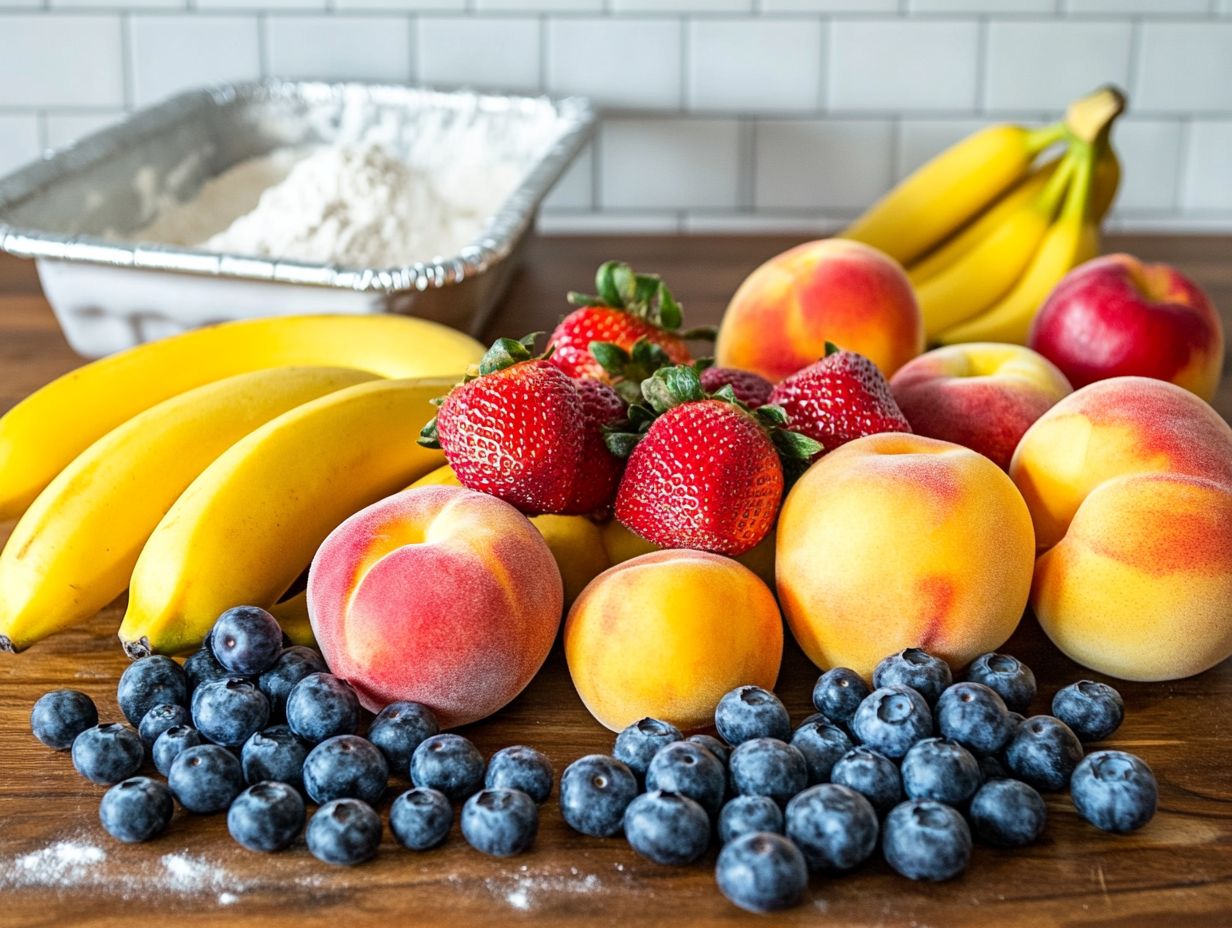 Delicious baked goods featuring fresh fruits