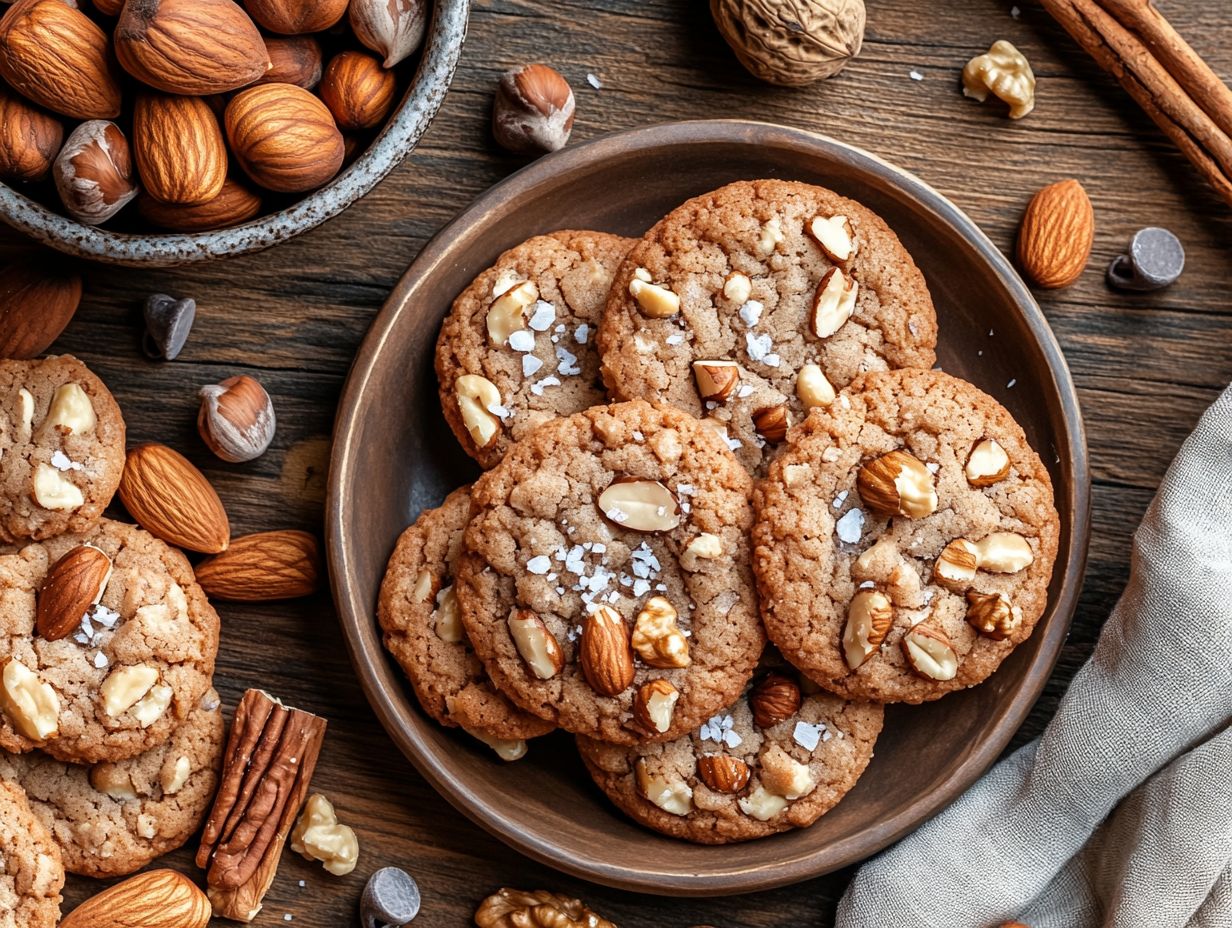 Delicious homemade Cashew Ginger Cookies on a plate