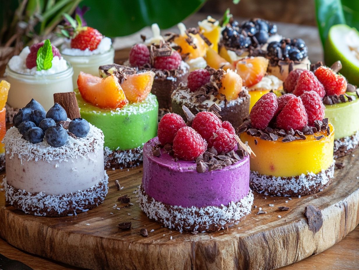 Creative plating ideas for raw desserts