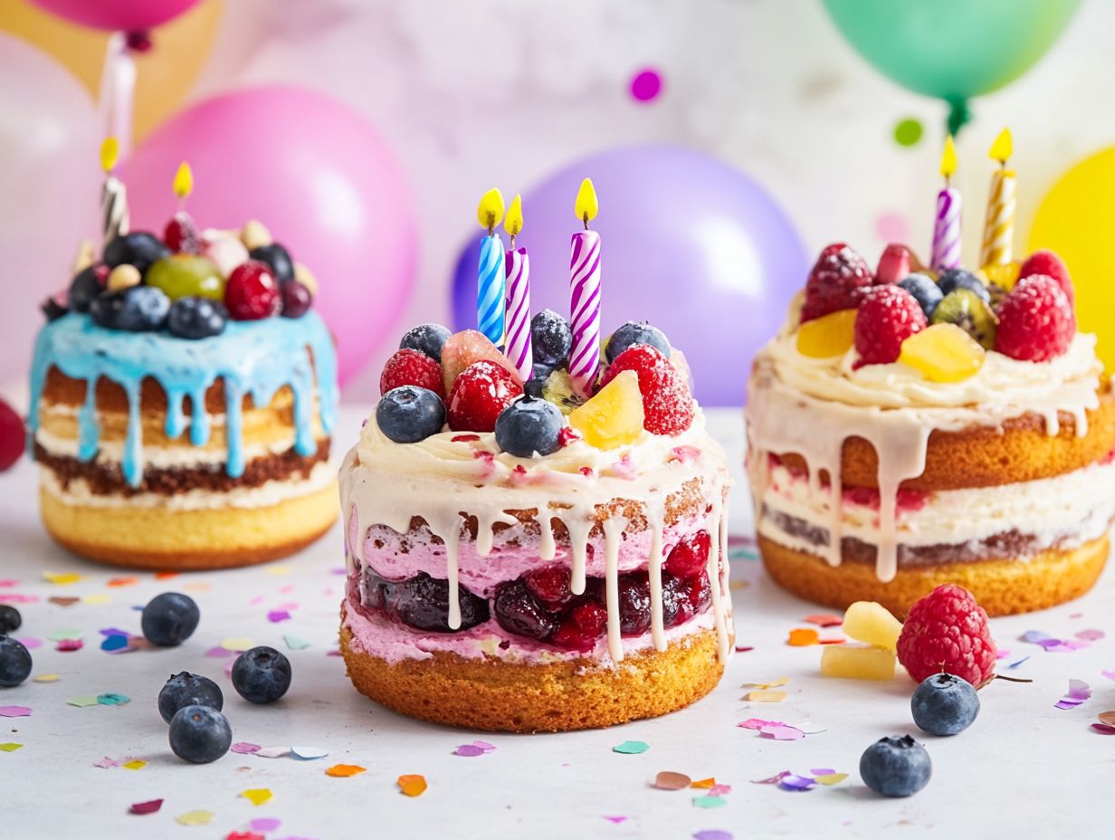 An assortment of key ingredients used in vegan cake baking.