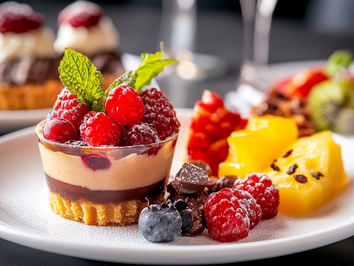 Creative presentation enhances the allure of raw desserts.