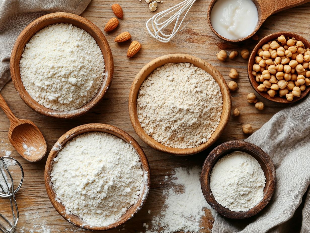 Visual representation of gluten-free flour substitutes