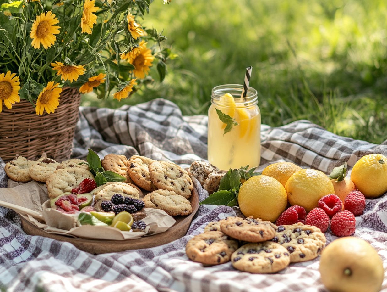 Delicious assortment of the top 10 plant-based cookies for summer picnics.