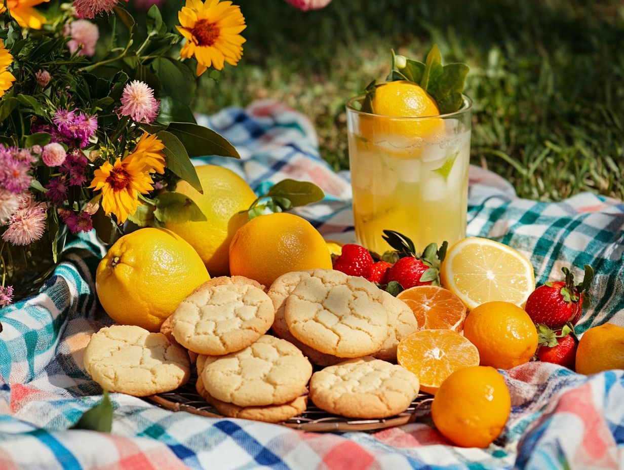 An assortment of delicious plant-based cookies showcasing their benefits for summer picnics.