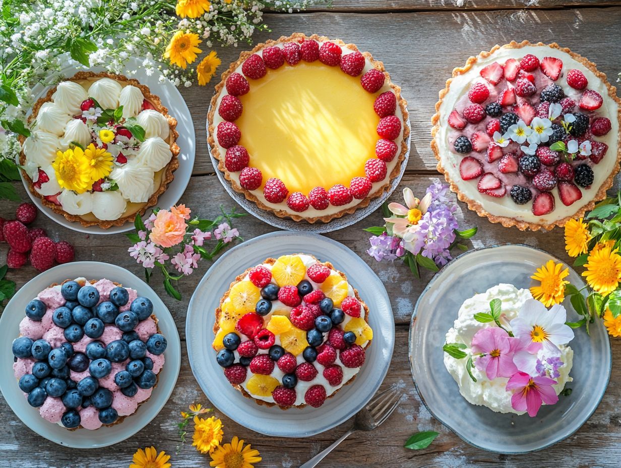 A colorful display of top desserts perfect for a Spring Fiesta