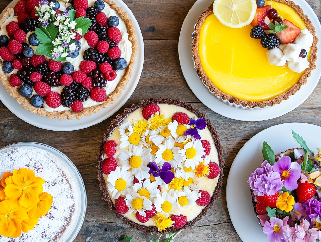 Colorful spring desserts ideal for a festive celebration.