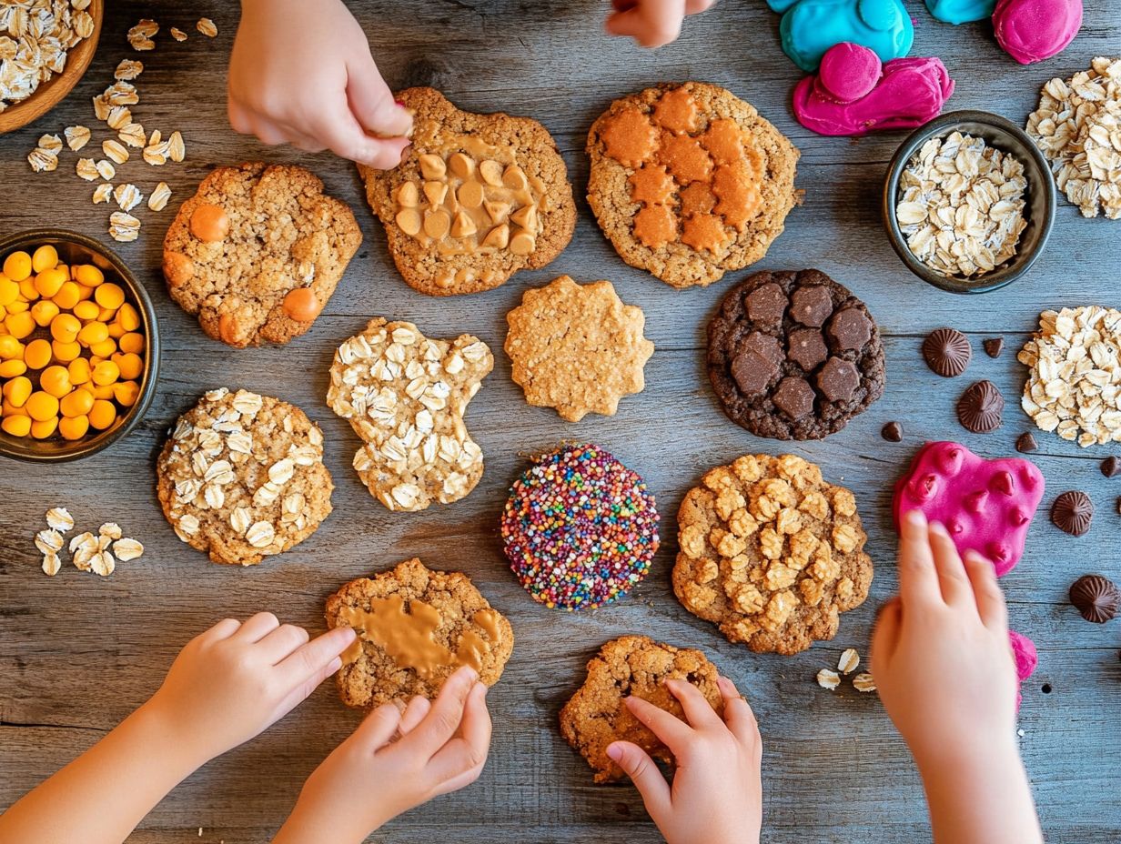 Kids enjoying making plant-based cookies together