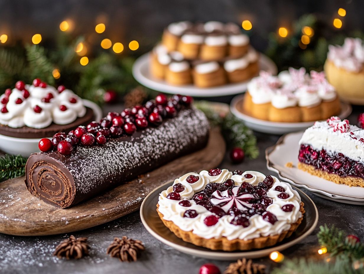 A beautifully decorated gingerbread house surrounded by festive decor