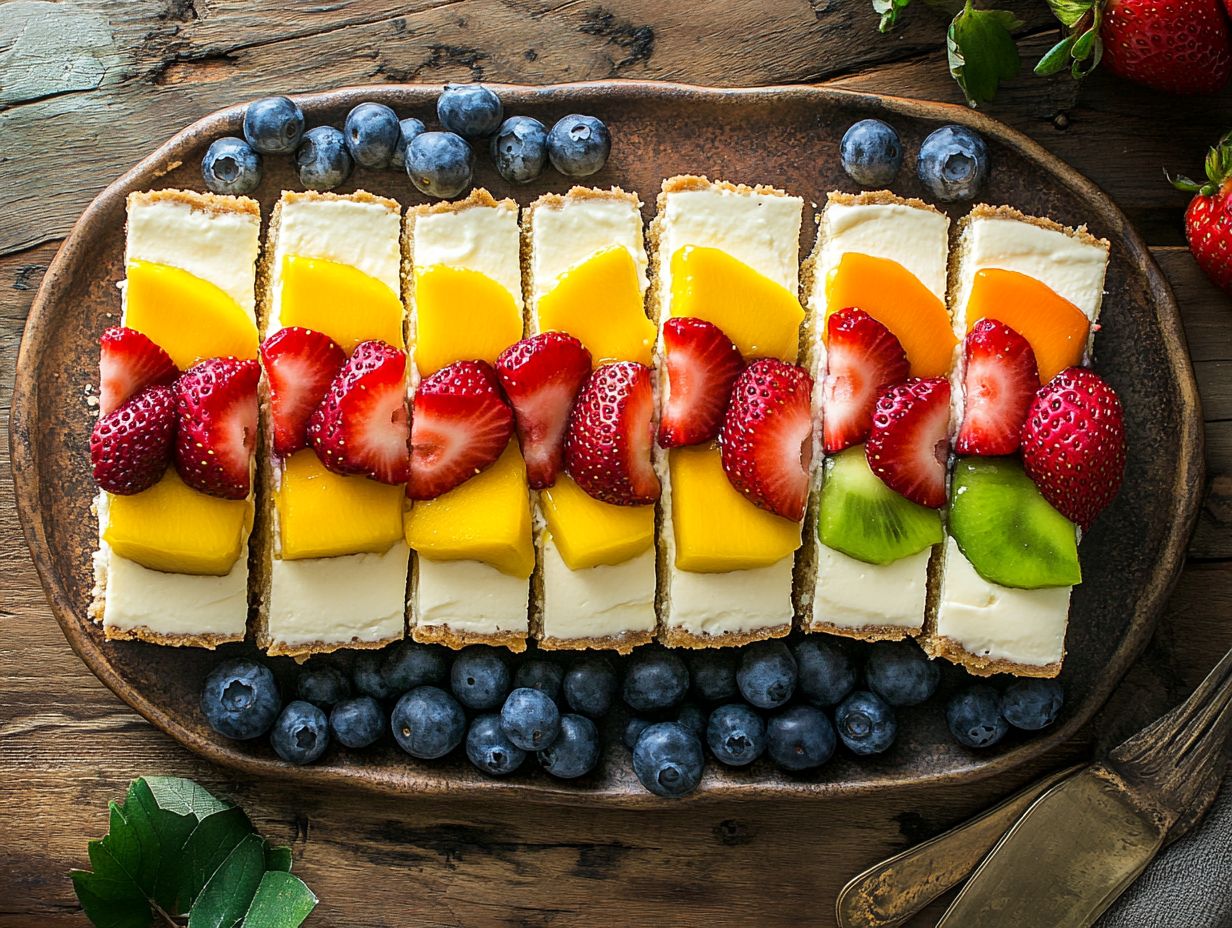 Delicious mango cheesecake served on a plate